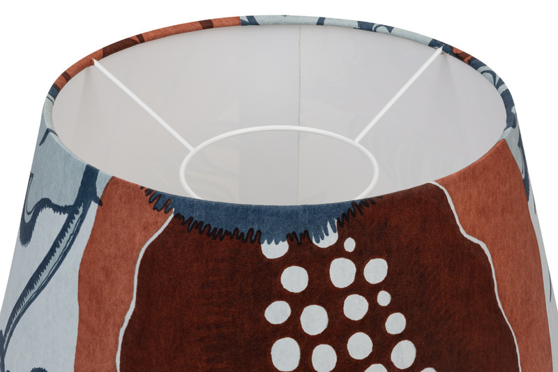 Carnival 16" Rust Wallpaper Laminated Lampshade