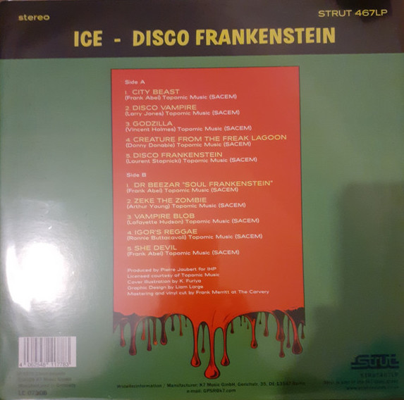 Ice (Lafayette Afro-Rock Band) - Disco Frankenstein (Blood-Stained Vinyl)