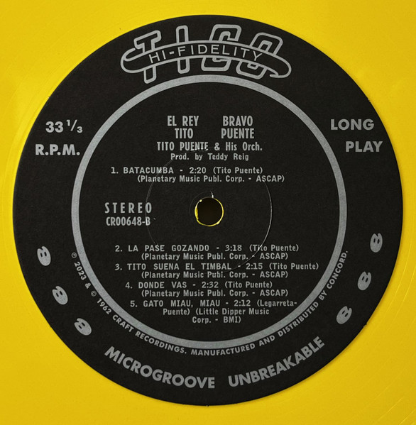 Tito Puente & His Orchestra - EL REY BRAVO (180G/CANARY YELLOW VINYL)