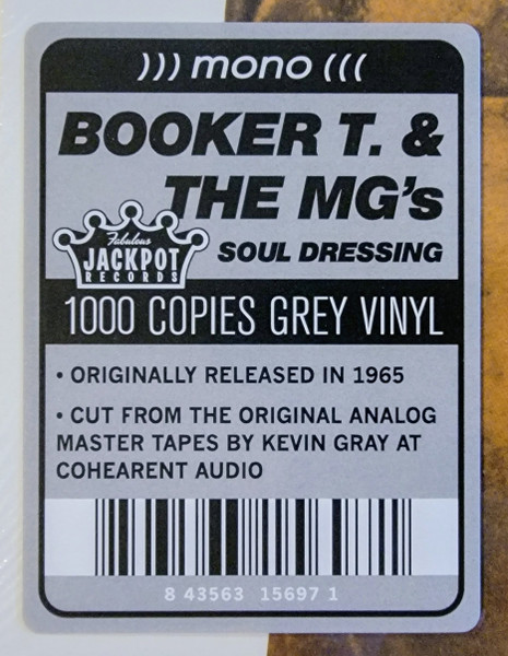 BOOKER T & THE MGS - SOUL DRESSING (GREY VINYL)
