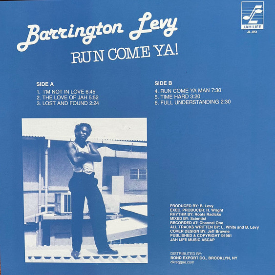 BARRINGTON LEVY - Run Come Ya!