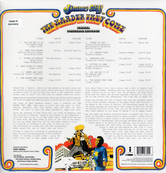 JIMMY CLIFF - THE HARDER THEY COME