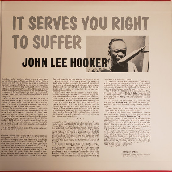JOHN LEE HOOKER -  It Serve You Right To Suffer