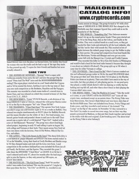 Back from the Grave Vol. 5 (Gatefold)