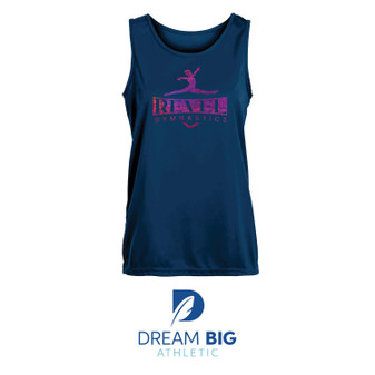 Revel Navy Blue Tank Top with Berry Glitter