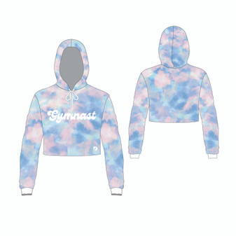 Cotton Candy Gymnast Crop hoodie