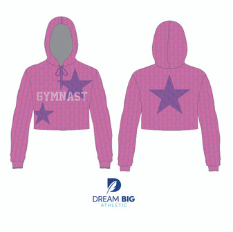 Knit Effect Crop Hoodie