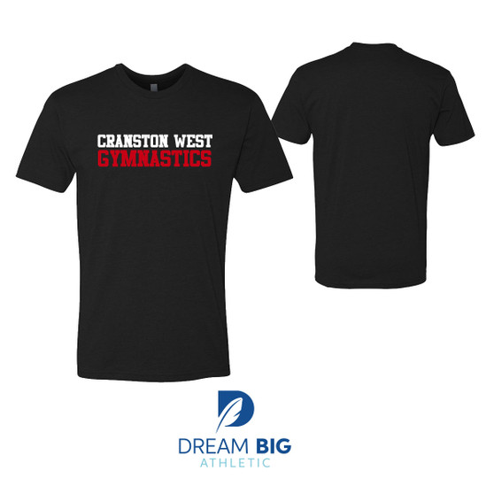 Cranston West Gymnastics Black T-shirt 