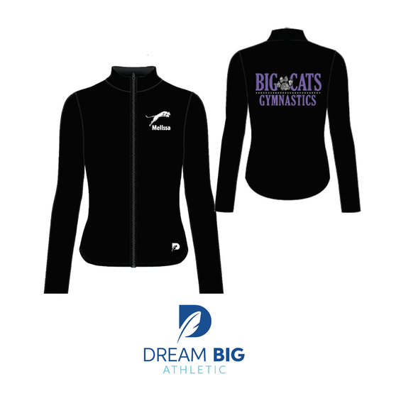Big Cats Personalized Full Zip Fitted Jacket