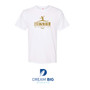 Revel White Crew Neck T-shirt with Gold logo