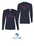 Revel "Red Carpet" Navy Blue Long Sleeve T with Berry Glitter Logo