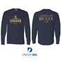 Revel "Level Up Revel Up" Navy Blue Long Sleeve T with Gold