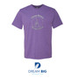 Three Rivers Purple Rush T-shirt with Silver Glitter logo