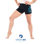 Dream Big Shorty Shorts with Turquoise Glitter logo