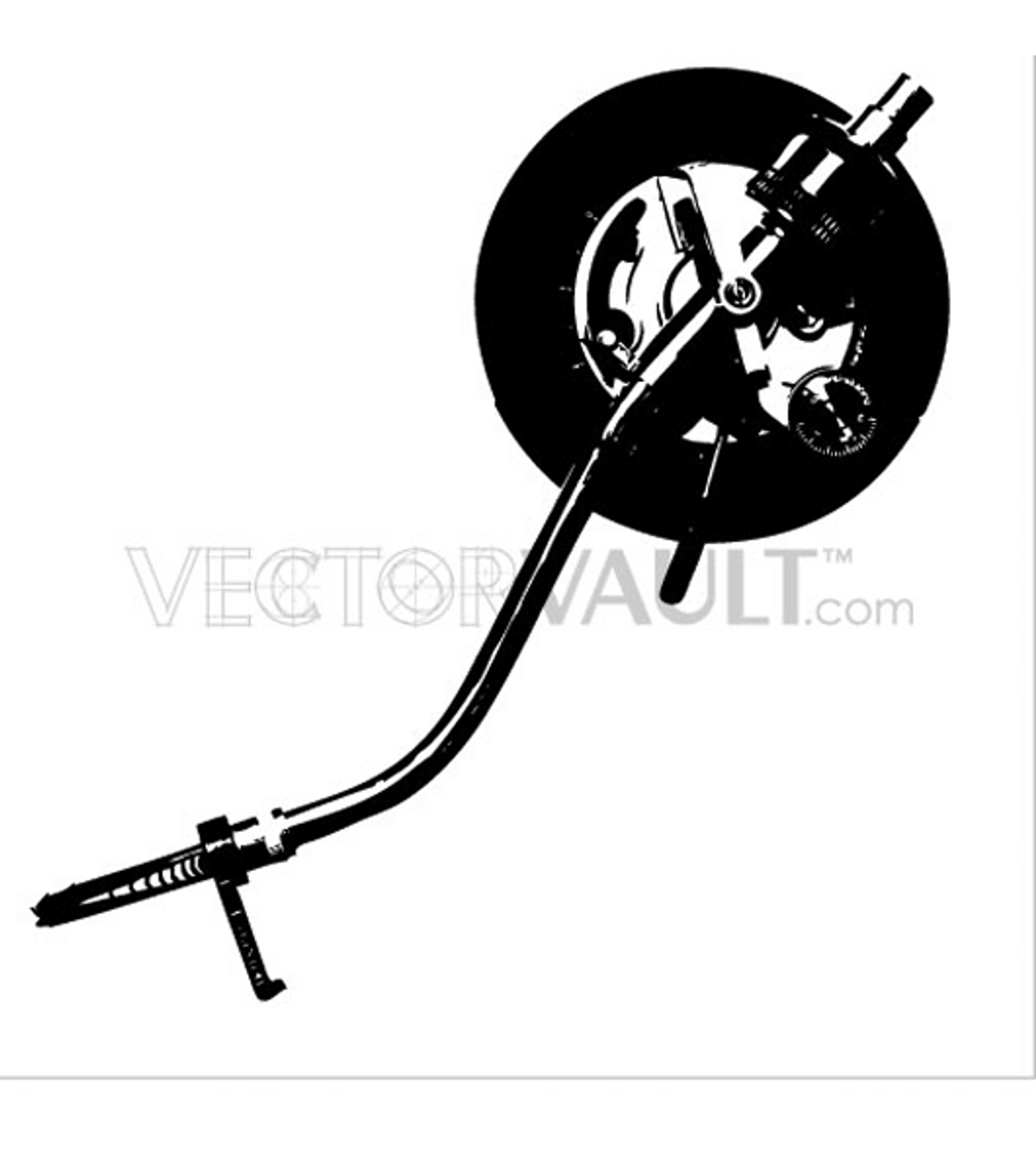 turntable needle vector