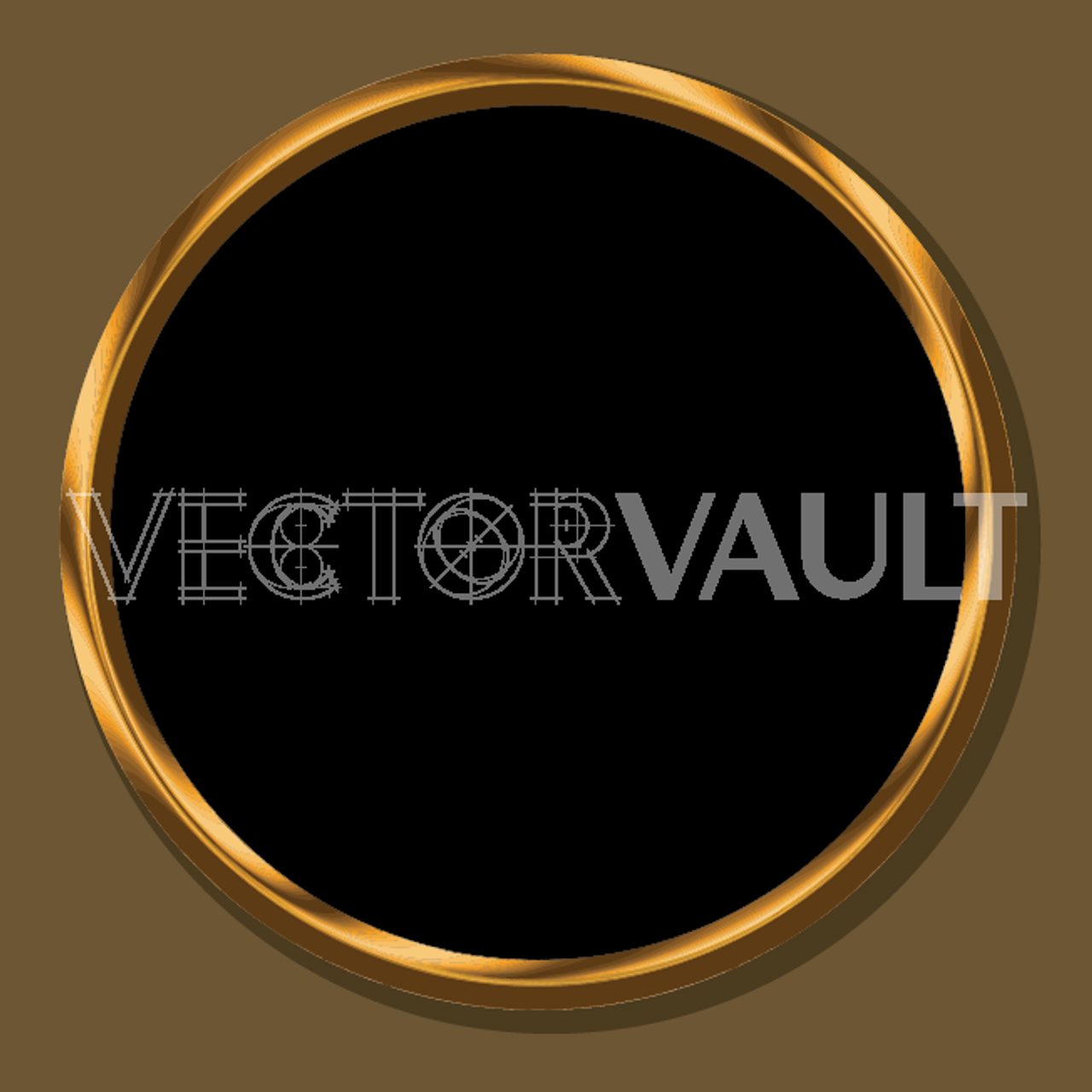 Buy vector gold ring frame icon logo graphic royalty-free vectors