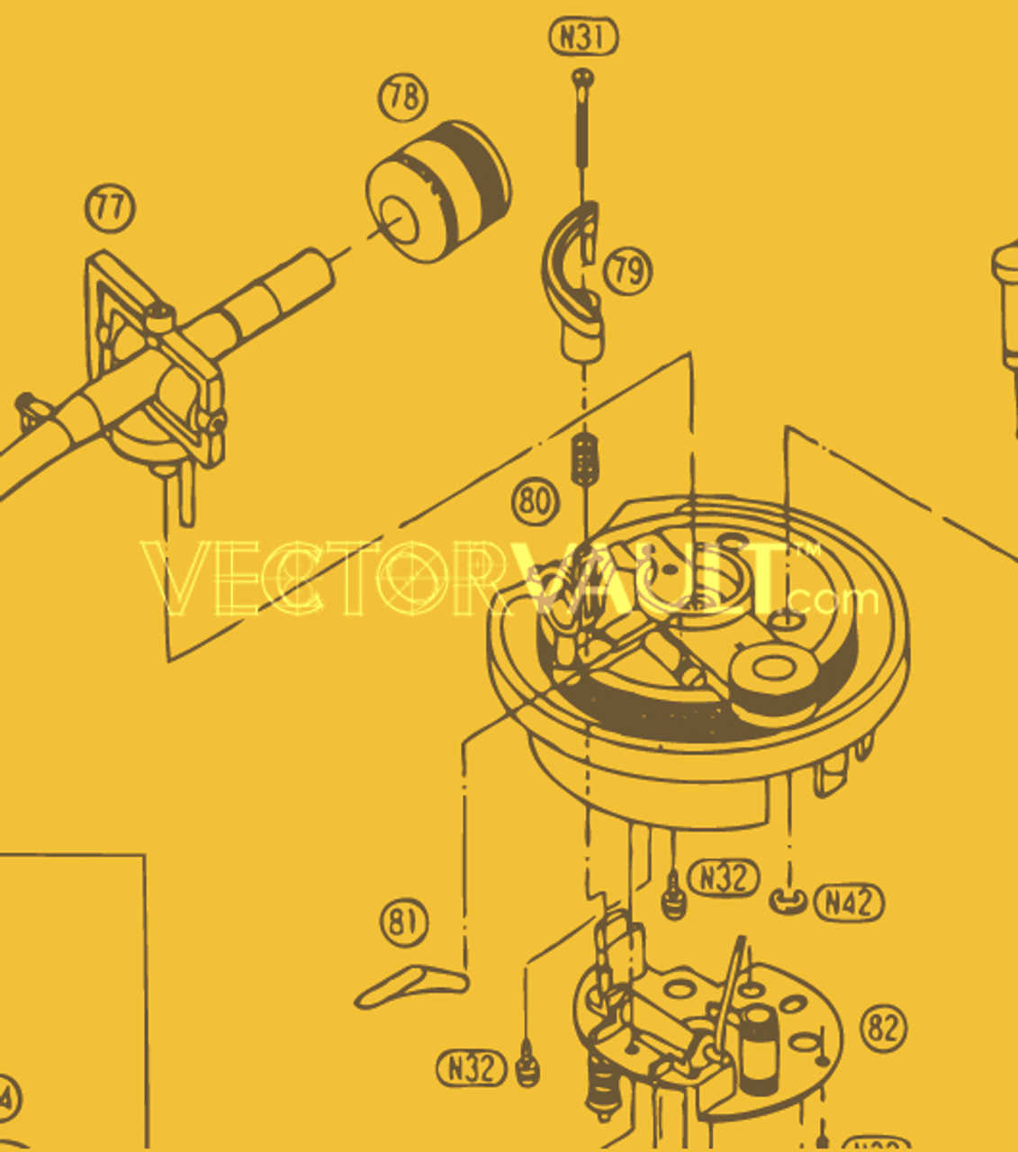 turntable arm vector