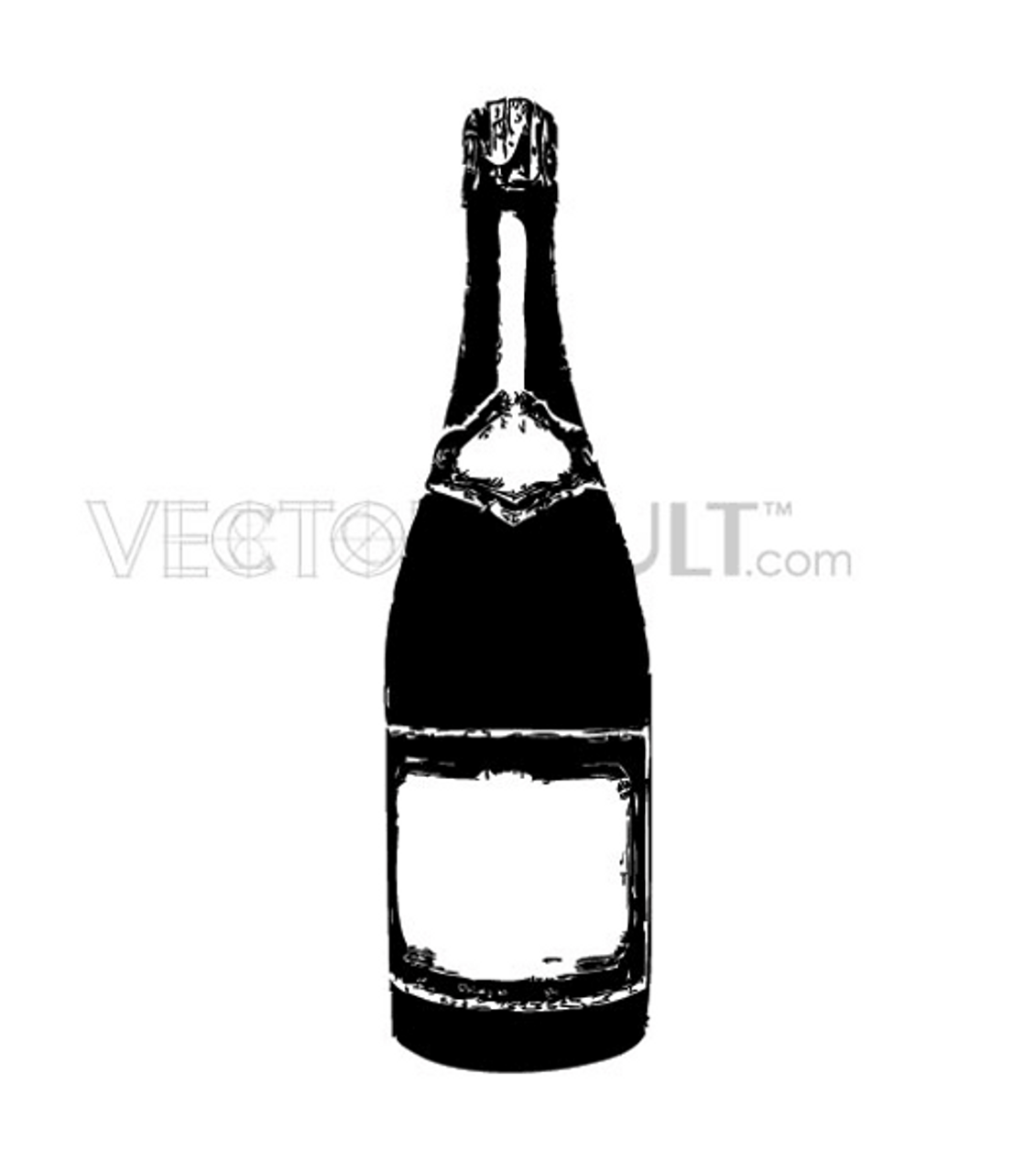 champagne bottle drawing