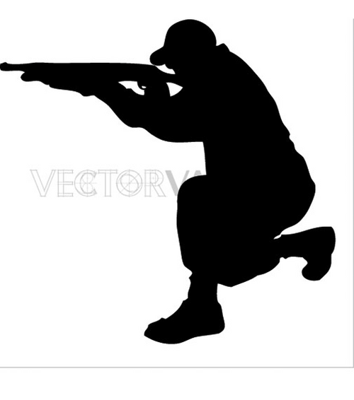 buy vector man with rifle image