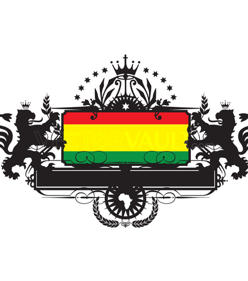 image buy vector rastafari crest rasta jamaica emblem