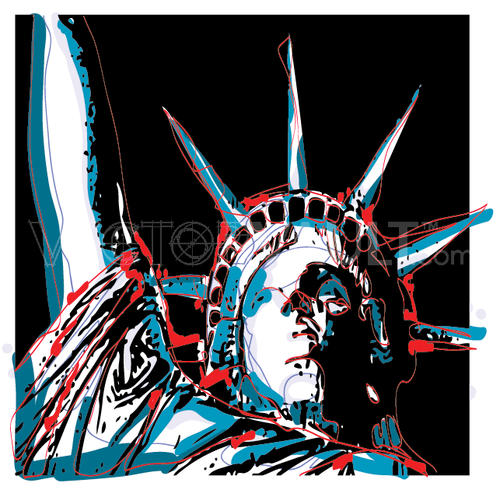 image vector statue of liberty warhol