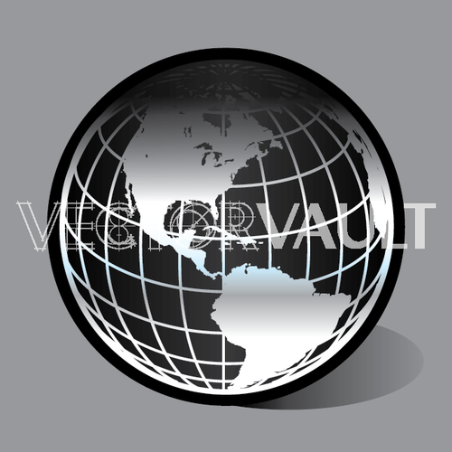 vector black globe