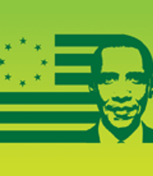 Vector Barack Obama flag icon