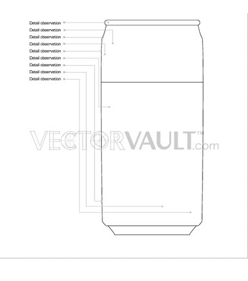 buy vector aluminum can schematic free vectors icons clip art graphics