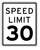 vector speed limit road sign