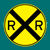 vector rail road crossing sign