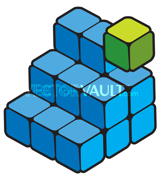 image buy vector cube steps