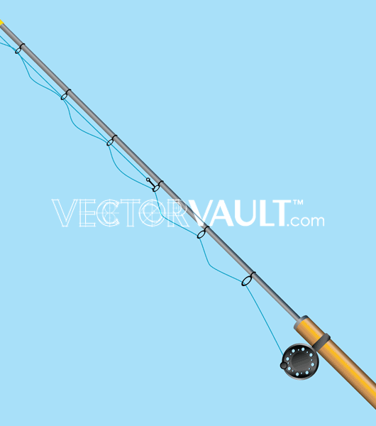 image buy vector fishing rod pole hook and reel