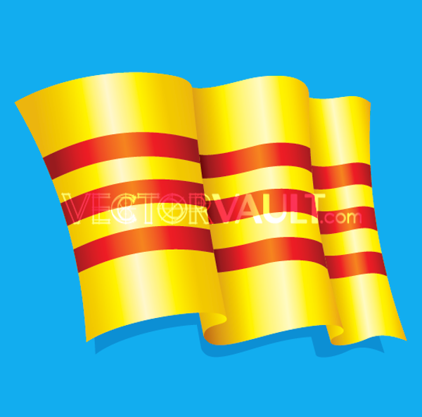 Vector Waving Striped Flag