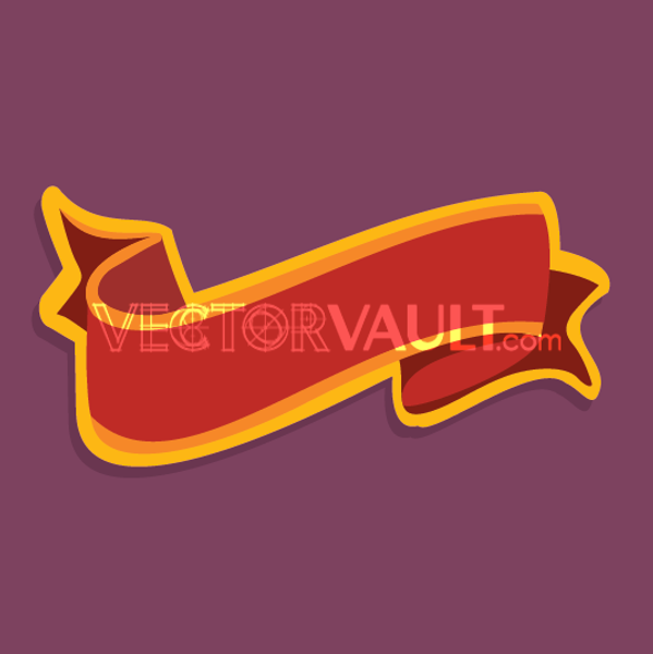 Vector Red Ribbon Banner