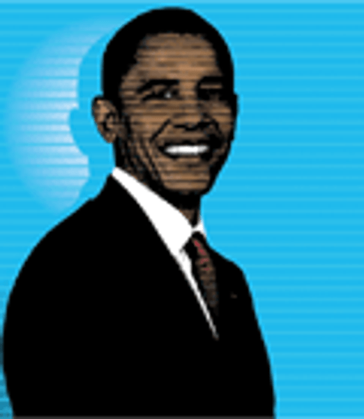 Vector Barack Obama side profile