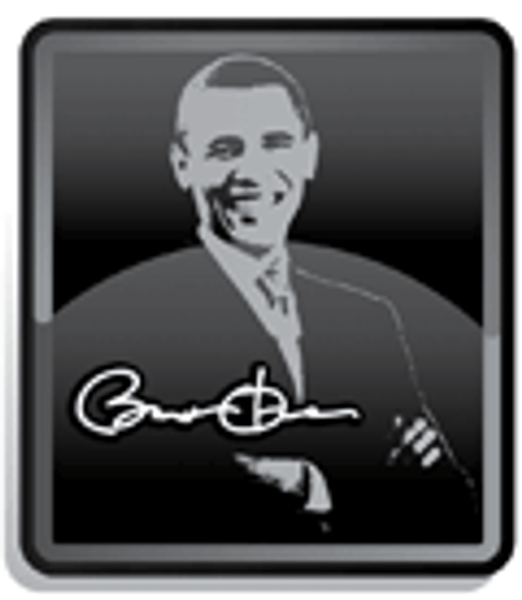 Vector Barack Obama gel tablet
