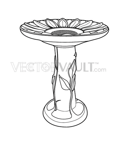 buy vector graphics art vectors clip art birdbath