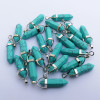 Natural stone crystal pillar Pendants & necklaces