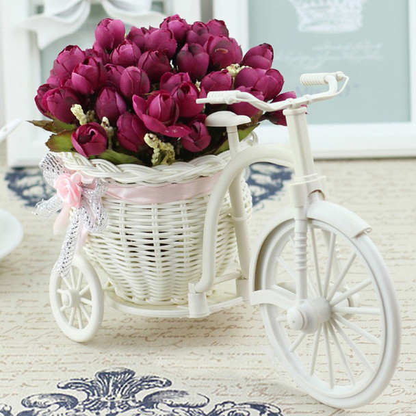 Vase Flowers Artificial Silk Flower Basket Set for Home