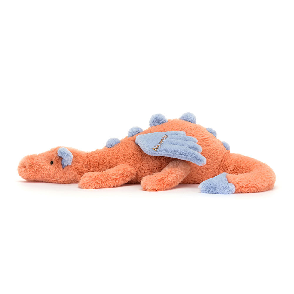 Personalised Persimmon Dragon Huge, View 3