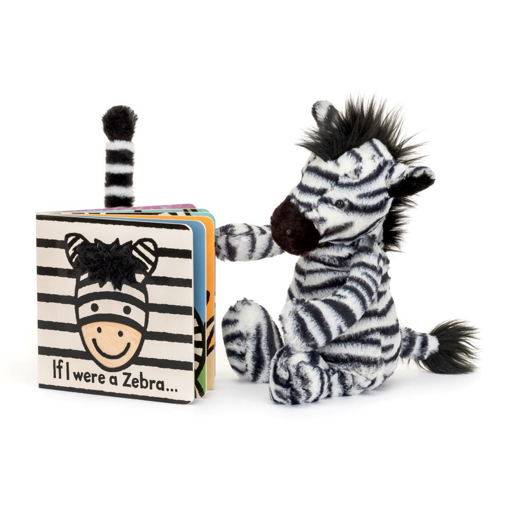 If I Were A Zebra Board Book and Bashful Zebra, Main View