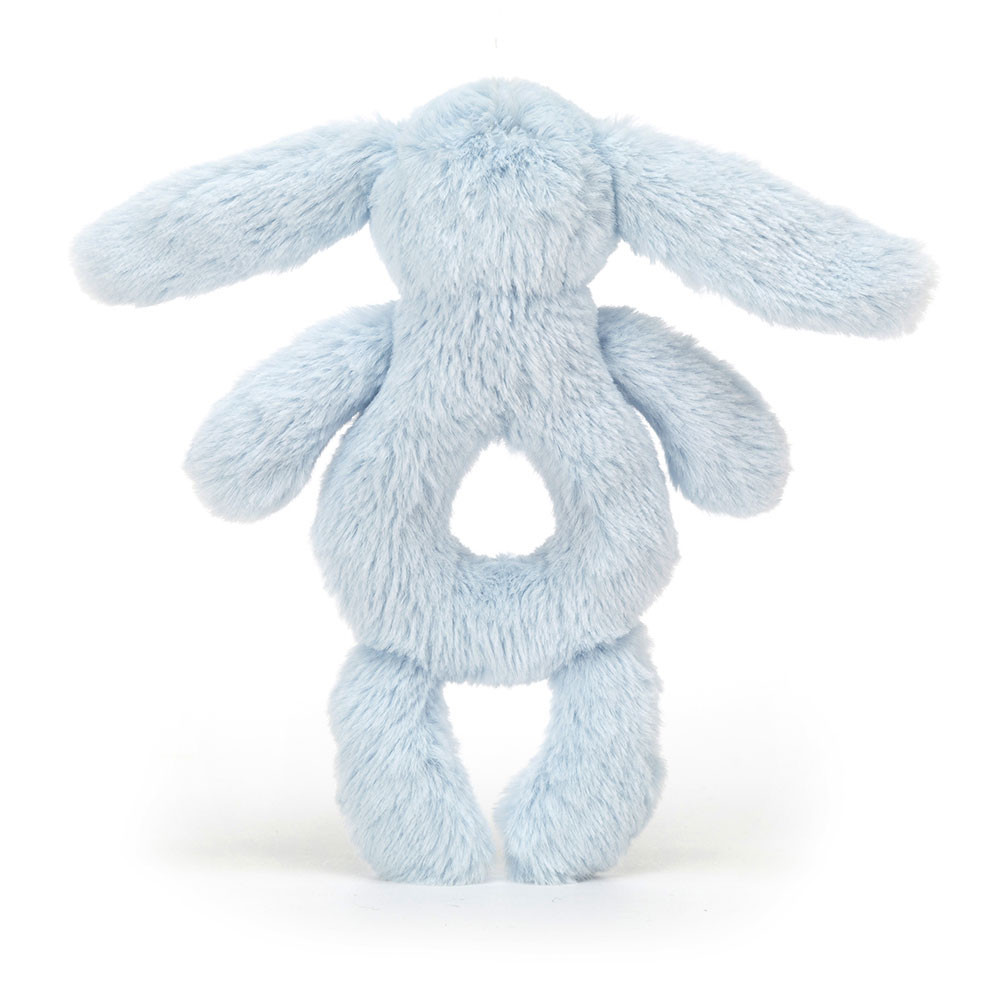 Bashful Blue Bunny Ring Rattle, View 3