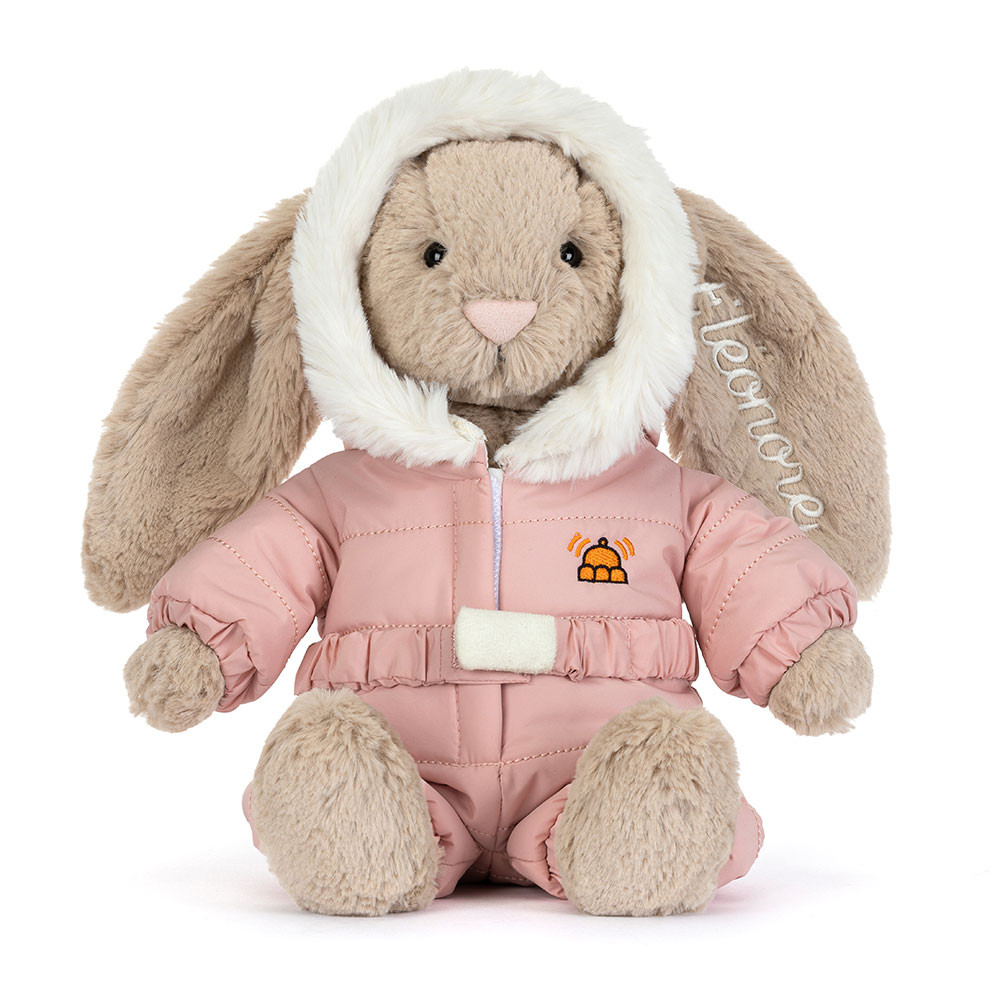 Personalised Bashful Bunny 'Snow Suit', view 5