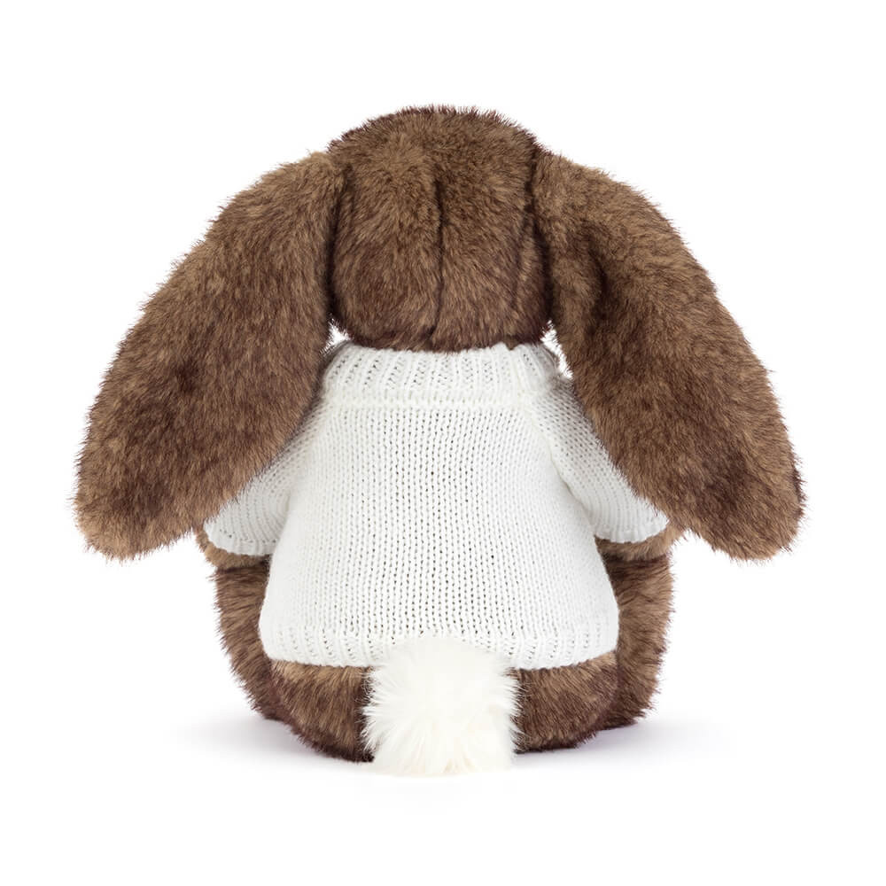 Hoppleston Luxe Bunny mit personalisiertem Pullover in Creme