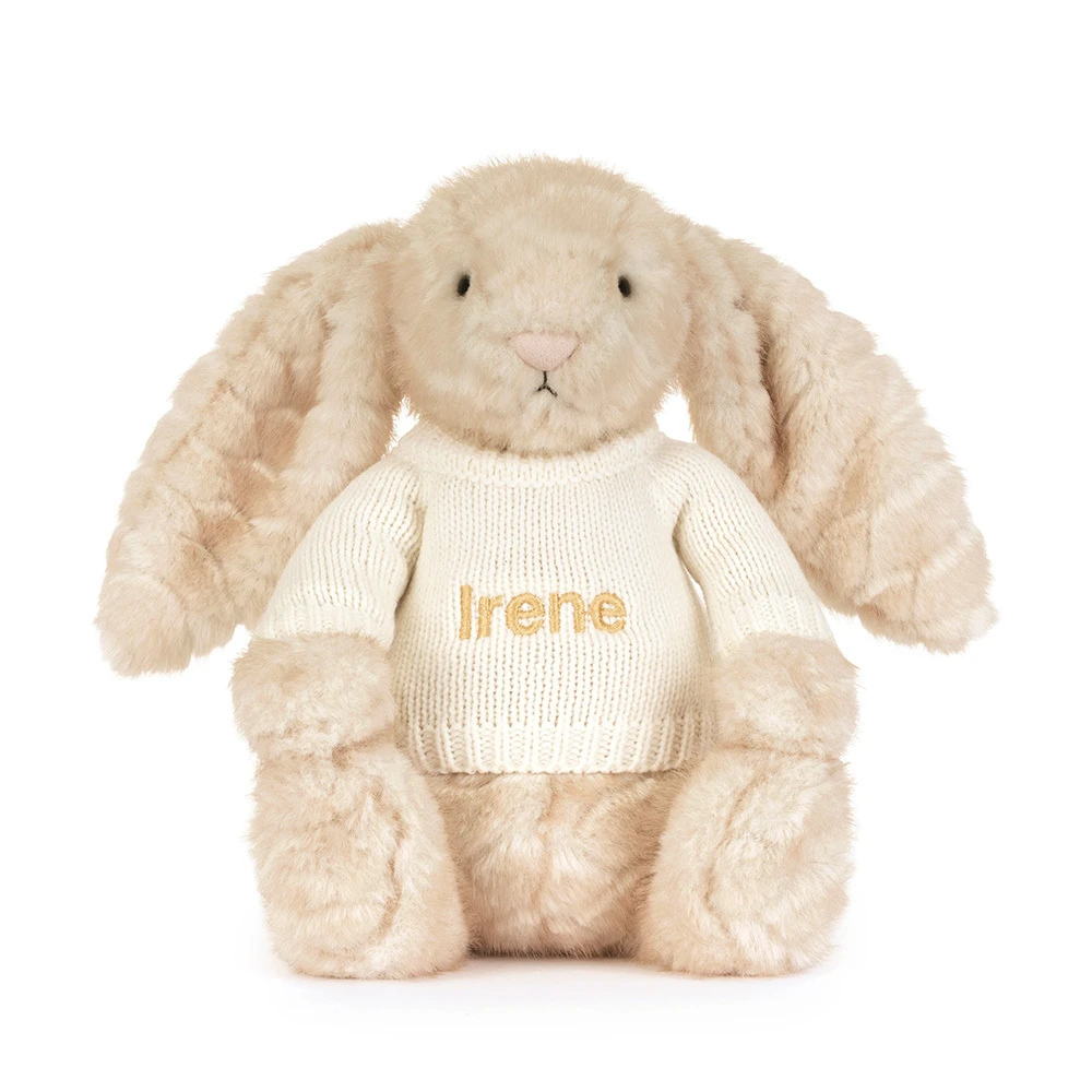 Franilla Luxe Bunny with Personalised Cream Jumper, View 4