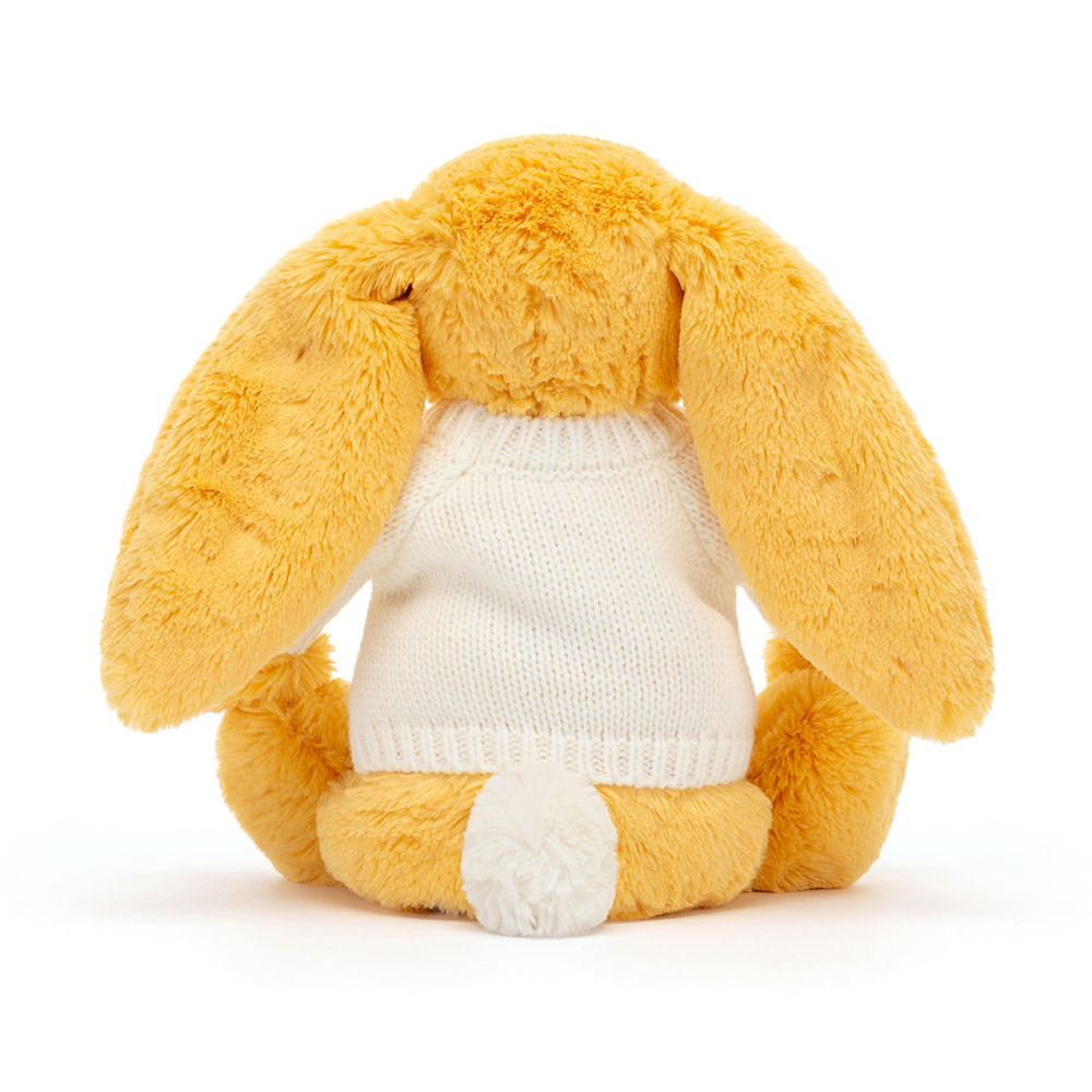 Bashful Sunshine Bunny with Personalised Cream Jumper, View 3
