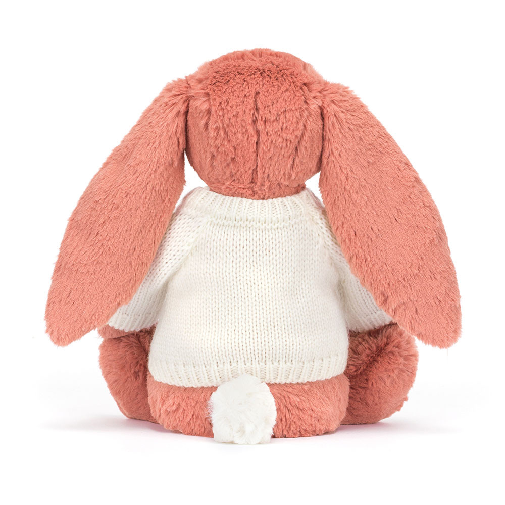Bashful Sorrel Bunny with Personalised Cream Jumper, View 4