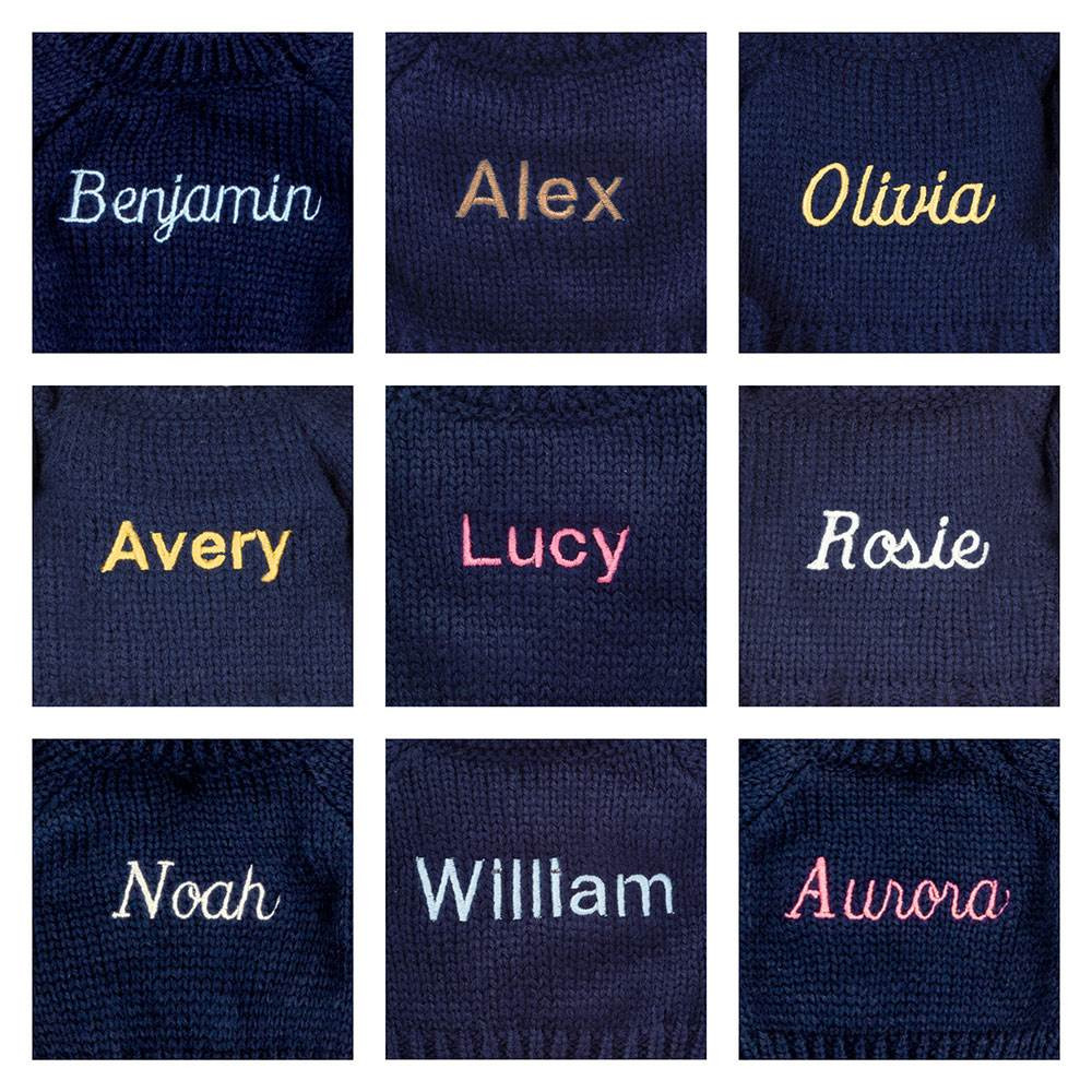 Bashful Christmas Bunny with Personalised Navy Jumper, View 2