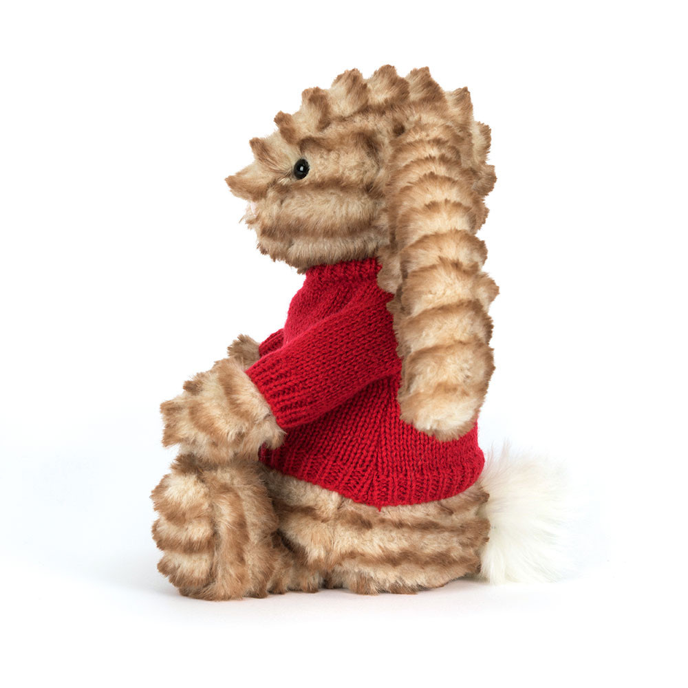 Bashful Luxe Bunny Juniper mit personalisiertem Pullover in Rot