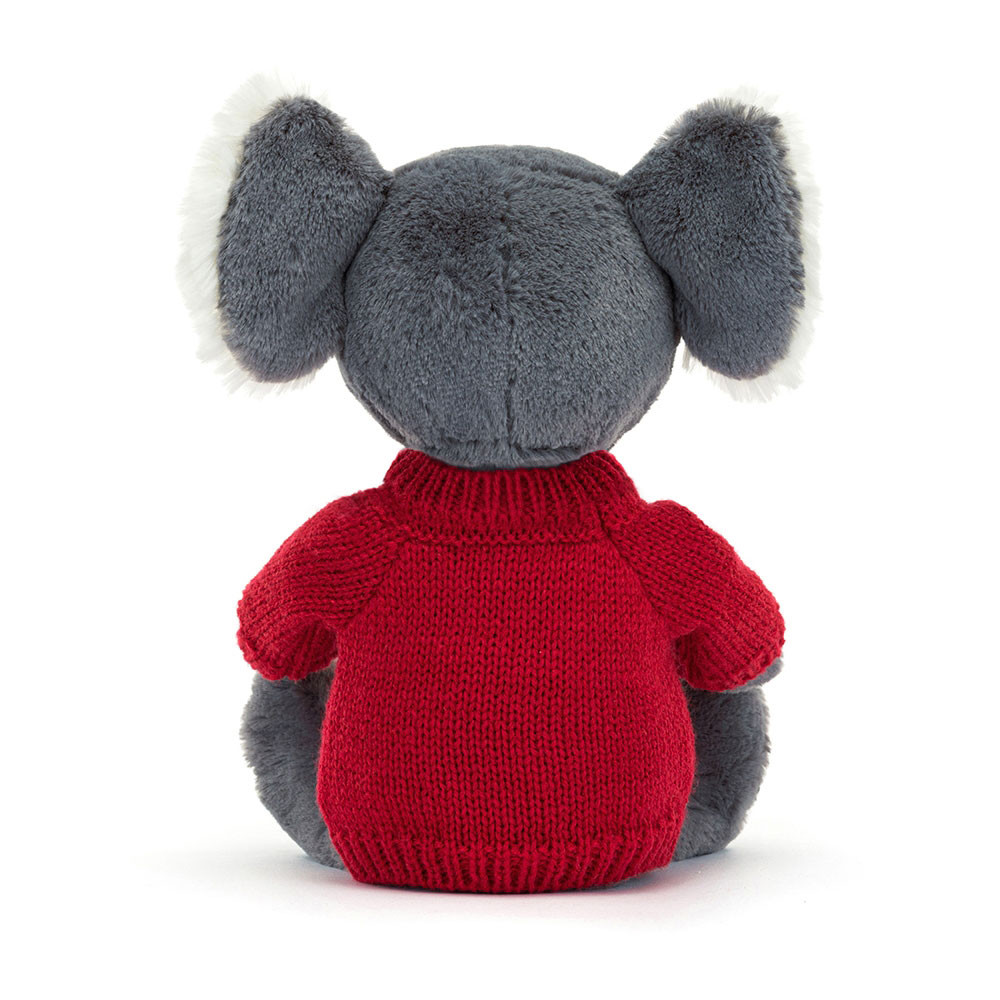 Bashful Koala with Personalised Red Jumper, View 3
